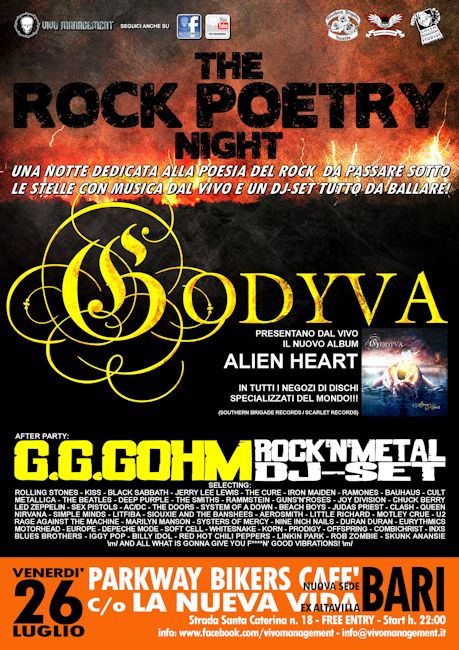 GODYVA: in concerto a Bari il 26 luglio
