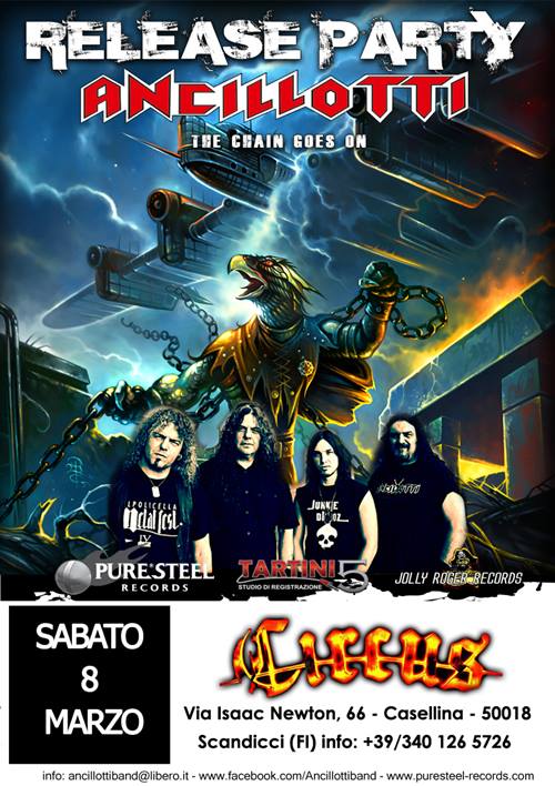 ANCILLOTTI: release party del nuovo album "The chain goes on"
