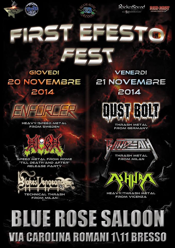 FIRST EFESTO FEST: i dettagli della due giorni al Blue Rose Saloon