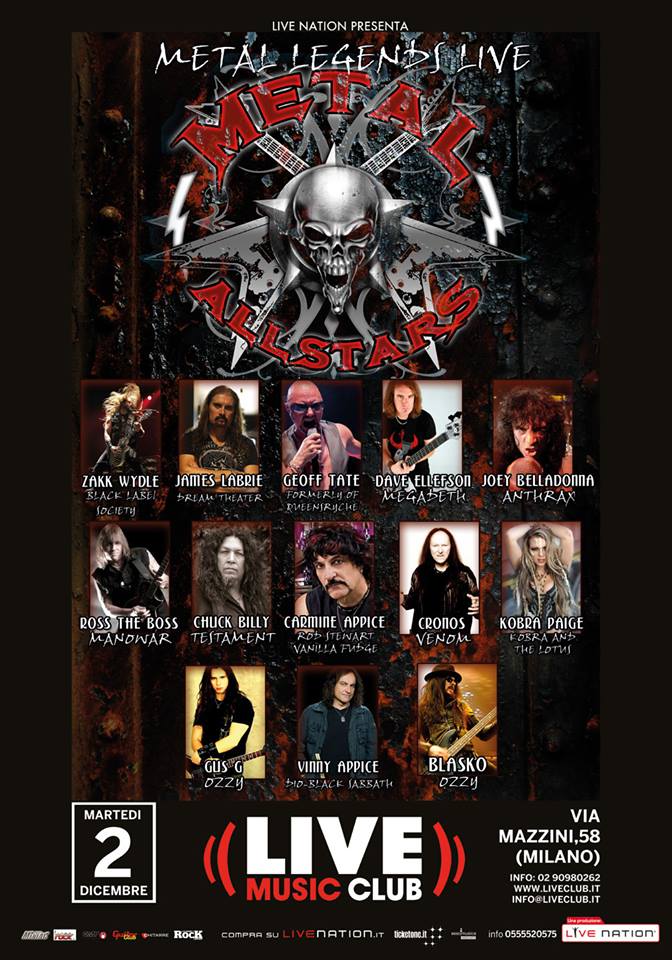 METAL ALL STARS: i "big" dell’heavy metal riuniti in un'esclusiva data italiana