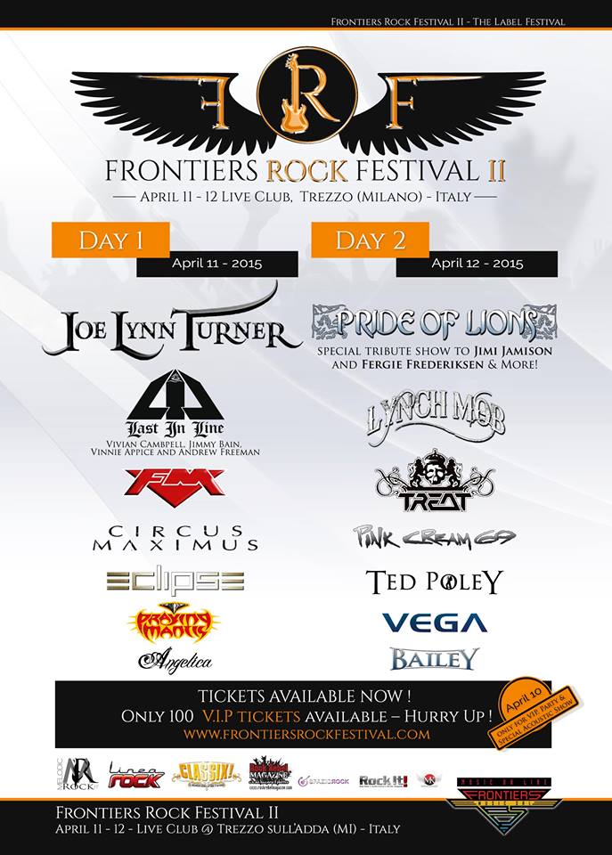 FRONTIERS ROCK FESTIVAL: svelato il bill completo del 2015